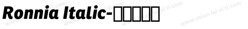Ronnia Italic字体转换